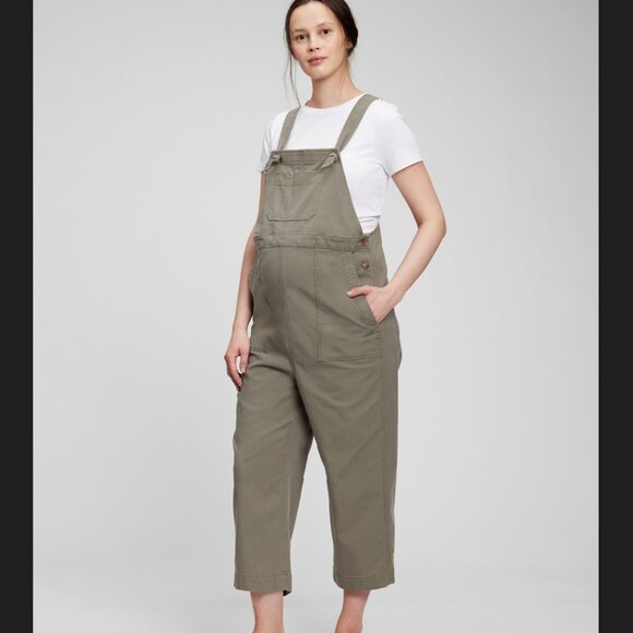 Gap Cropped Maternity Overalls Jumpsuit - Picture 2 of 2